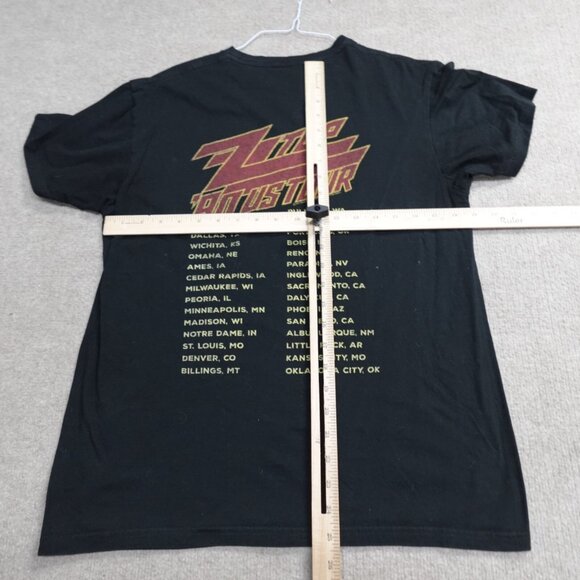 ZZ TOP Shirt Medium Black Double Sided '90s US Tour 2017 - Picture 4 of 6
